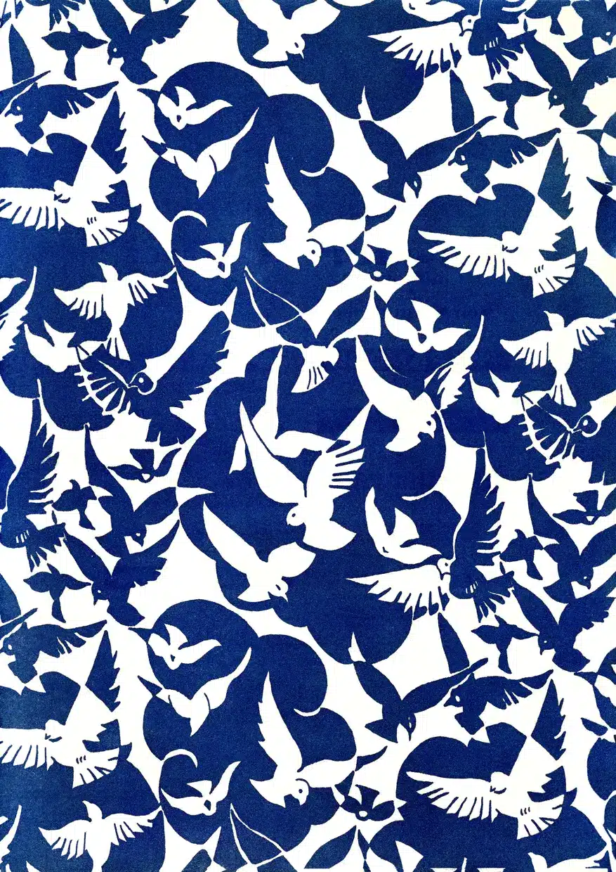 Pigeons in white and blue (1928)