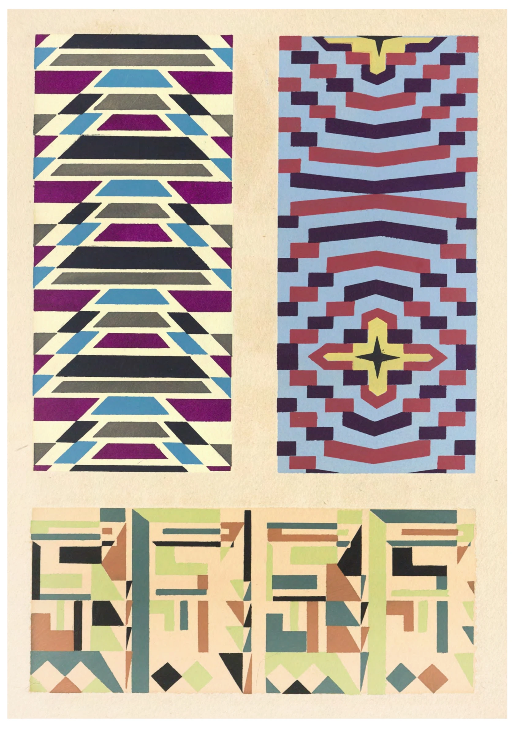 Abstract Pattern Portfolio Pl.01 (1930), Mezuki Heitaropng